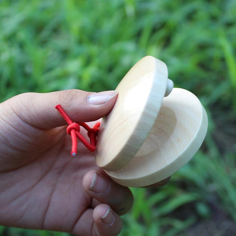 mocrcrel Wooden Castanets for Musical Instrument - Adults Fingers (10pcs) - Image 3